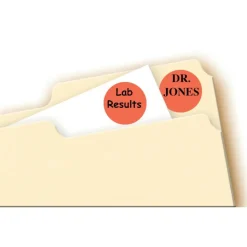 Avery Removable Color-Coding Labels, 5467, Round, 3/4" Diameter, Neon Red, Pack Of 1,008