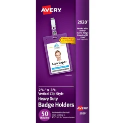 Avery Secure Top Badge Holders, For 3-1/2