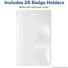 Avery Secure Top Badge Holders, Vertical Prepunched, 4" x 3" Badge, Clear, Box Of 25