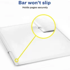 Avery Sliding Bar Report Covers, White Bars, Box Of 50