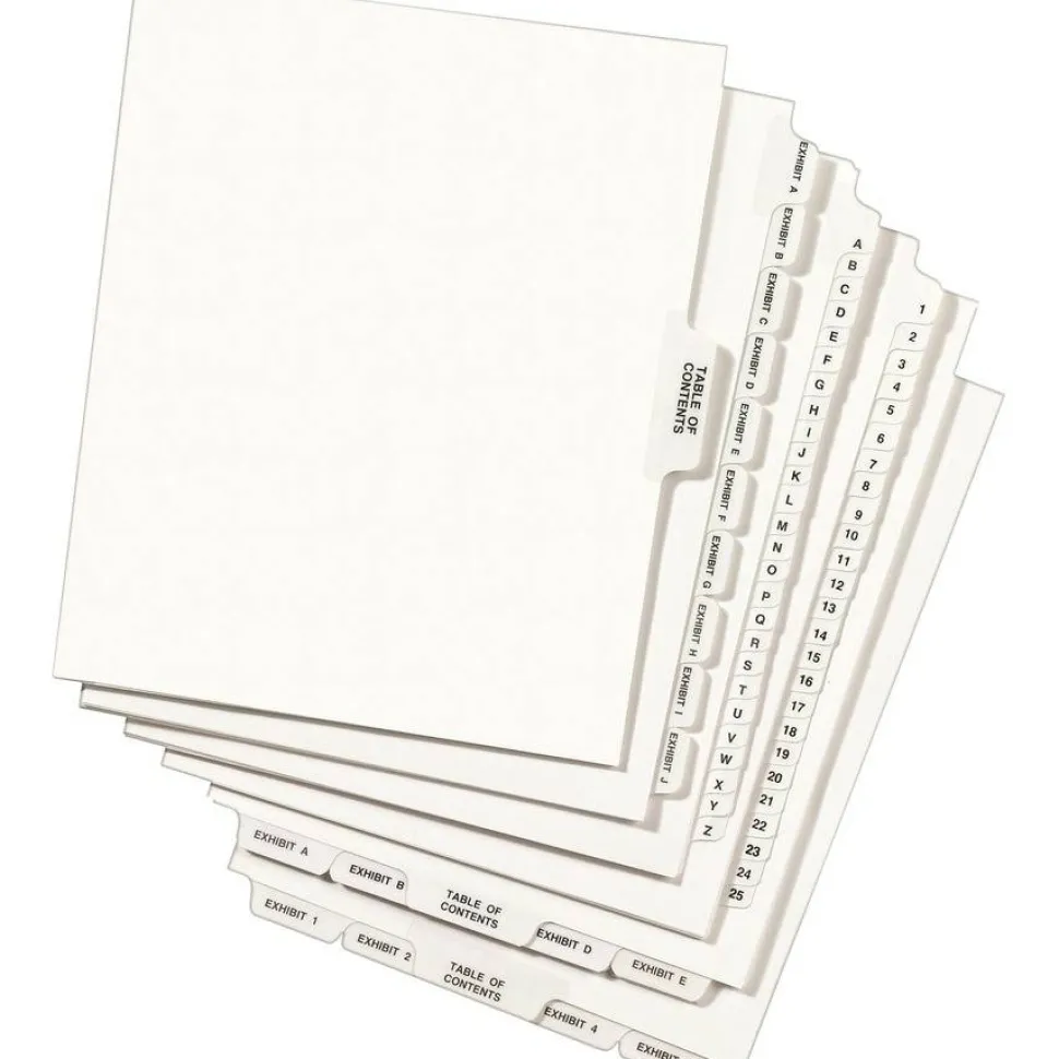 Avery Standard Collated Legal Dividers, Avery Style, Side-Tab, A-Z, 8 1/2" x 11"