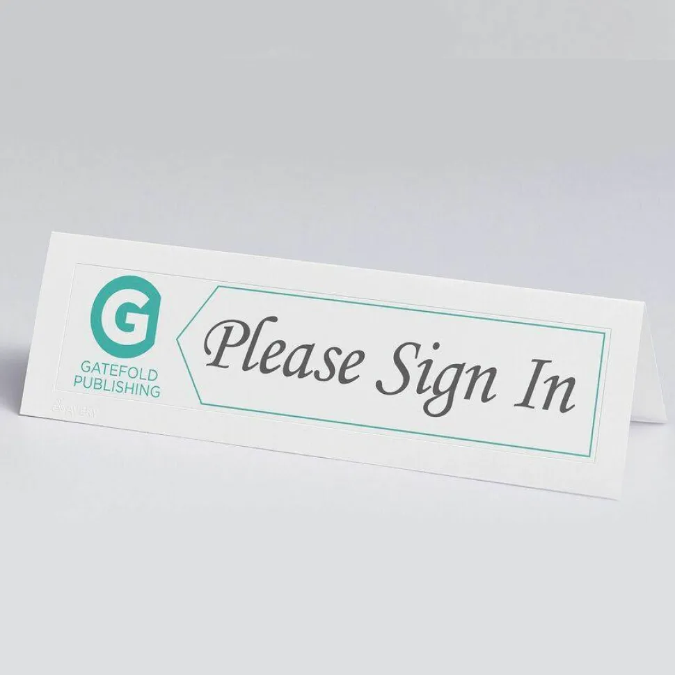 Avery Tent Cards, 2-1/2" x 8-1/2" , Embossed Border, 100ct (5305)