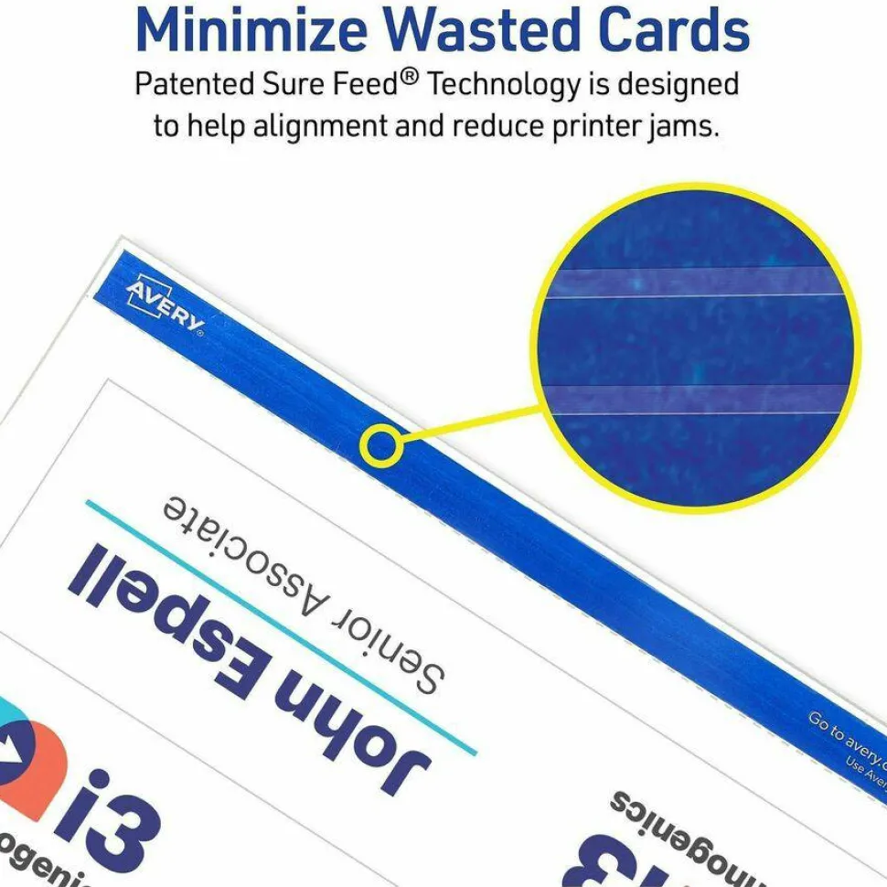 Avery Tent Cards, 2-1/2" x 8-1/2" , Embossed Border, 100ct (5305)