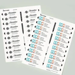 Avery The Mighty Badge Name Badge Inserts, 1 x 3, Clear, Laser, 20/Sheet, 5 Sheets/Pack