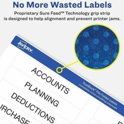 Avery TrueBlock Extra-Large Permanent Inkjet/Laser File Folder Labels, 5027, 15/16