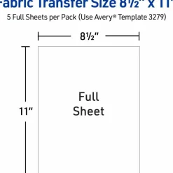 Avery T-Shirt Transfers, Dark, 3279, Pack Of 5