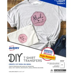 Avery T-Shirt Transfers, Light, 8938, Pack Of 18