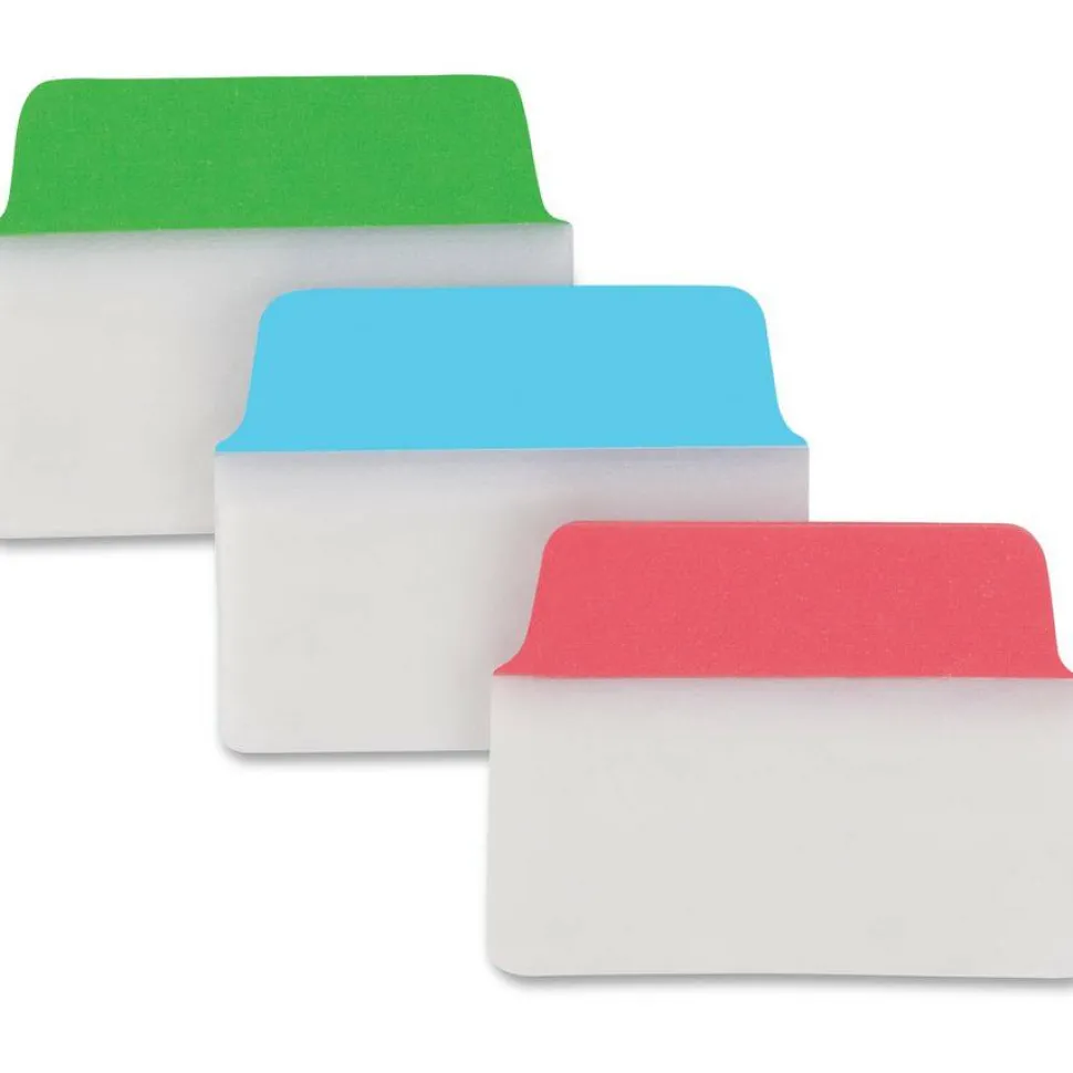 Avery Ultra Tabs Repositionable Tabs, Standard: 2" x 1.5", 1/5-Cut, Assorted Colors (Blue, Green and Red), 24/Pack