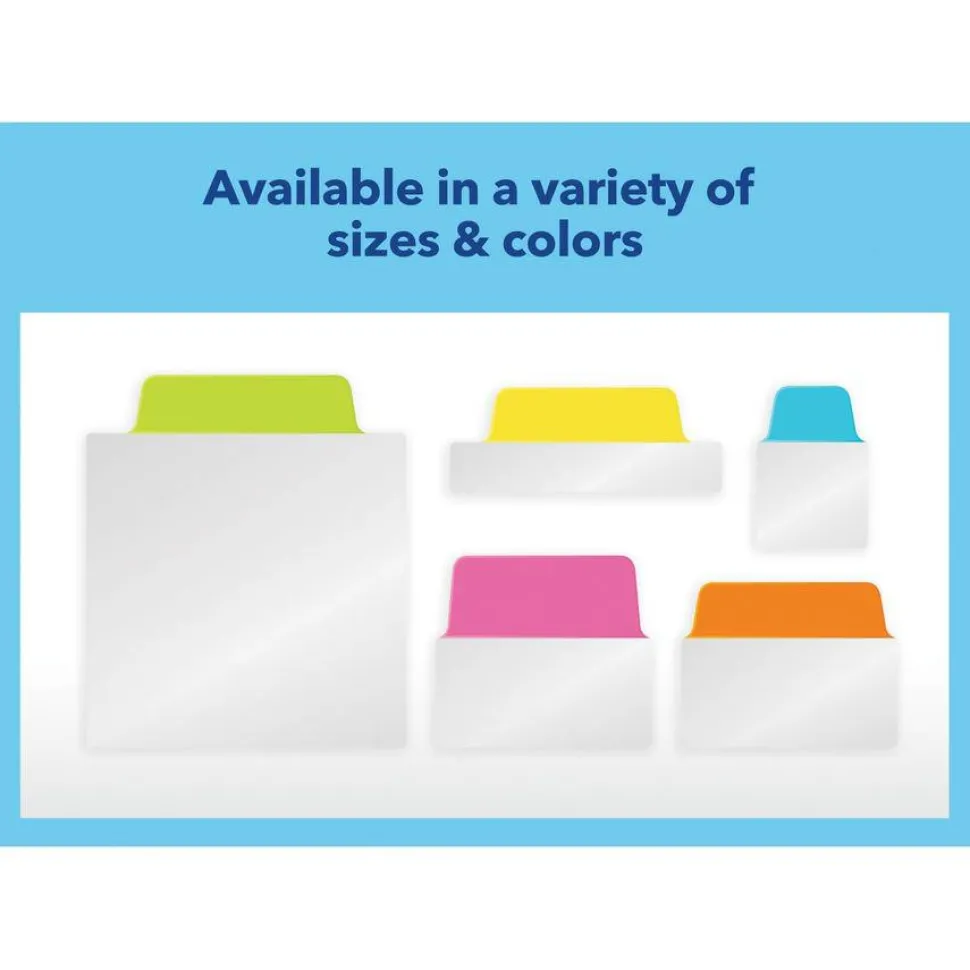 Avery Ultra Tabs Repositionable Tabs, Standard: 2" x 1.5", 1/5-Cut, Assorted Colors (Blue, Green and Red), 24/Pack
