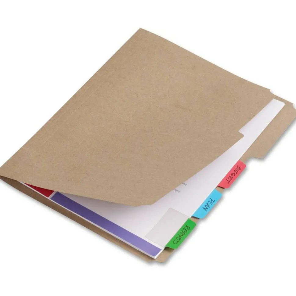 Avery Ultra Tabs Repositionable Tabs, Standard: 2" x 1.5", 1/5-Cut, Assorted Colors (Blue, Green and Red), 24/Pack