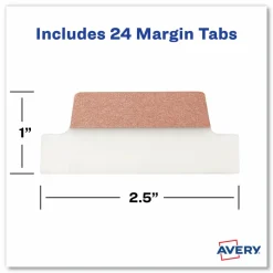 Avery UltraTabs Repositionable Margin Tabs - Write-on Tab(s) - 1