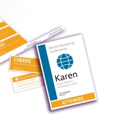 Avery Vertical Name Badge Inserts, 6" x 4 1/4", White, Box Of 100 Inserts