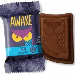 Awake Caffeinated Dark Chocolate Bites, 0.47 oz Bars, 50 Bars/Carton