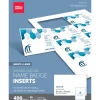 Badge Inserts, Business Card Size, 2 1/4" x 3 1/2", White, Pack Of 400