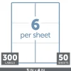 Badge Inserts, Convention Size, 3" x 4", White, Pack Of 300