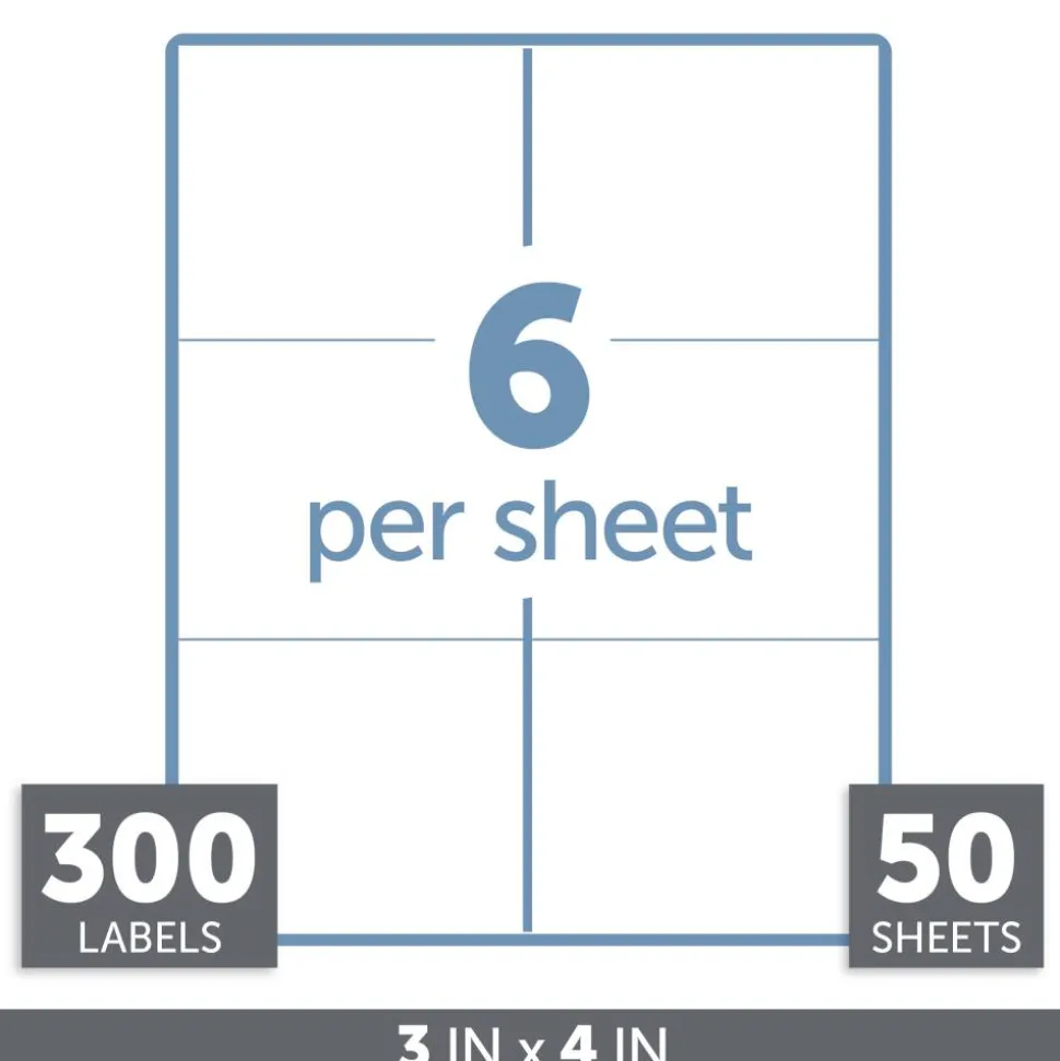 Badge Inserts, Convention Size, 3" x 4", White, Pack Of 300