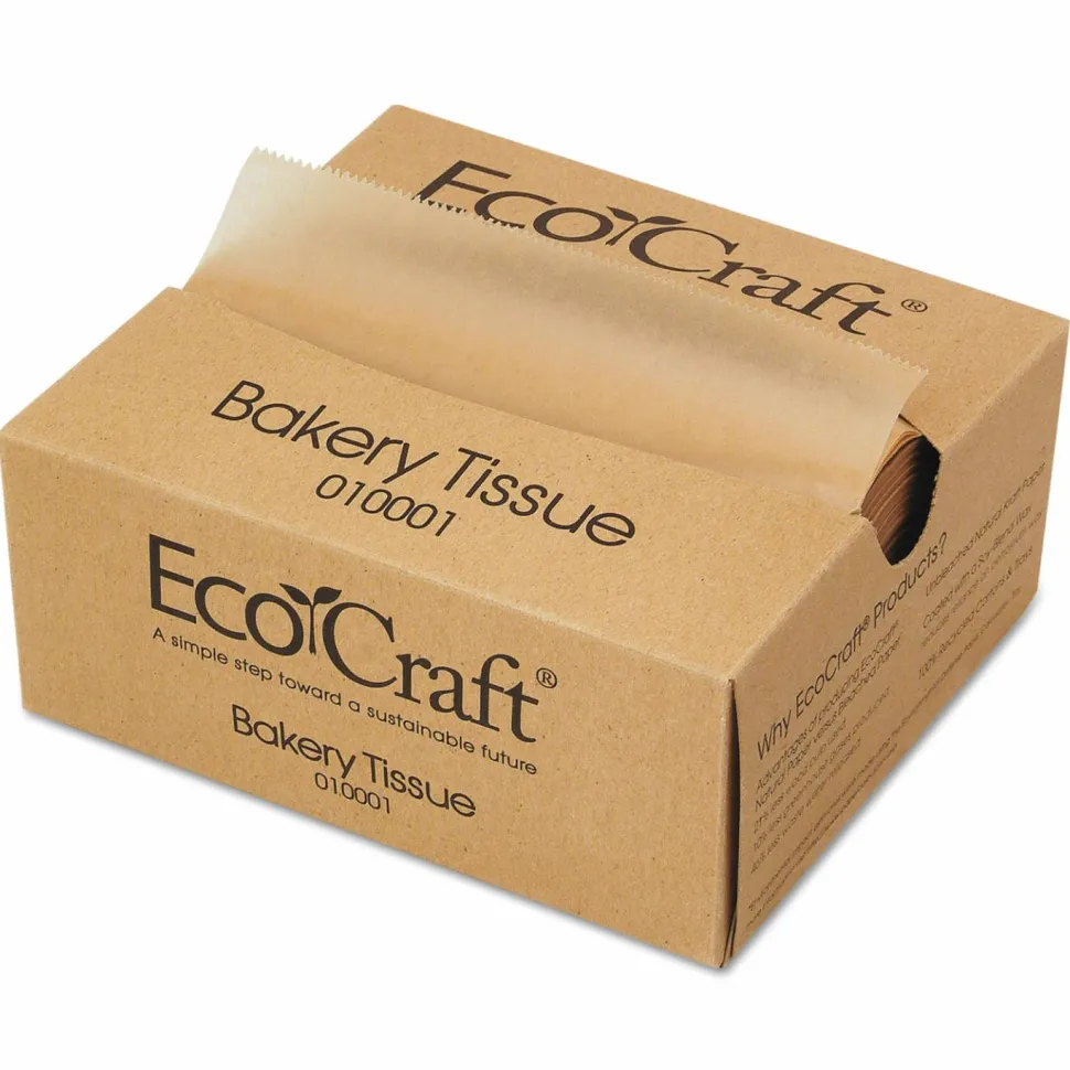 Bagcraft EcoCraft Interfolded Dry Wax Deli Sheets, 6 x 10.75, Natural, 1,000/Box, 10 Boxes/Carton