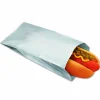 Bagcraft Foil Single-Serve Bags, Unlabeled Hot Dog, 3.5" x 1.5" x 8.5", Silver, 1,000/Carton