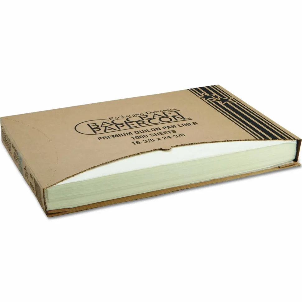 Bagcraft Premium Grease-Proof Quilon Pan Liners, 16.38 x 24.38, White, 1,000/Carton
