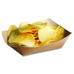 Bagcraft EcoCraft Food Trays, 2 lb Capacity, 6.5 x 1.63 x 1.63, Natural, Paper, 1,000/Carton
