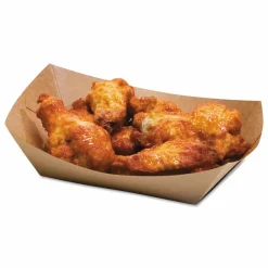 Bagcraft EcoCraft Food Trays, 2 lb Capacity, 6.5 x 1.63 x 1.63, Natural, Paper, 1,000/Carton