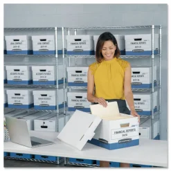 Bankers Box Hang'N'Stor Medium-Duty Storage Boxes, Letter Size, 15