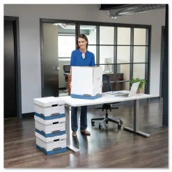 Bankers Box Hang'N'Stor Medium-Duty Storage Boxes, Letter Size, 15