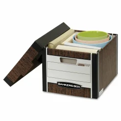 Bankers Box R Kive Standard-Duty Storage Boxes With Lift-Off Lids, Letter/Legal Size, 15