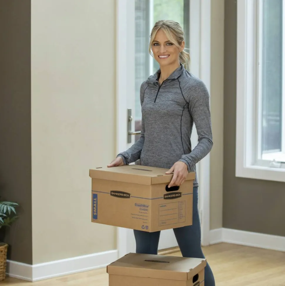 Bankers Box SmoothMove Classic Moving Boxes, 15" x 12" x 10", Kraft, Pack Of 5