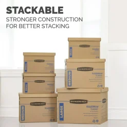 Bankers Box SmoothMove Classic Moving & Storage Boxes, Small, 10