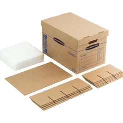 Bankers Box SmoothMove Kitchen Moving Kit with Dividers + Foam, Half Slotted Container (HSC), Medium, 12.25