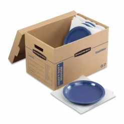 Bankers Box SmoothMove Kitchen Moving Kit with Dividers + Foam, Half Slotted Container (HSC), Medium, 12.25