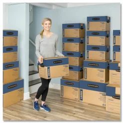 Bankers Box SmoothMove Prime Moving & Boxes, 16" x 16" x 18", Kraft Brown, Case Of 8