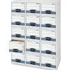 Bankers Box Stor/Drawer Steel Plus Drawer File, Letter Size, 23 1/4" x 12 1/2" x 10 3/8", 60% Recycled, White/Blue, Pack Of 6