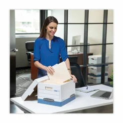Bankers Box Stor/File FastFold Standard-Duty Storage Boxes With Lift-Off Lids, Letter Size, 24