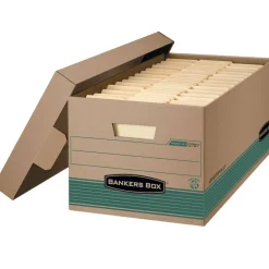 Bankers Box Stor/File FastFold Standard-Duty Storage Boxes With Lift-Off Lids, Letter Size, 24