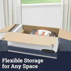 Bankers Box Stor/File FastFold Medium-Duty Storage Boxes, Letter Size, 24“D x 12