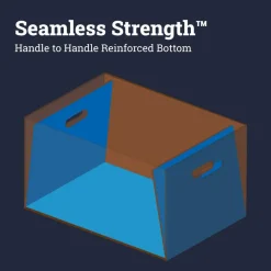 Bankers Box Stor/File Medium-Duty Storage Boxes, Legal Size, 24" x 15" x 10", White/Blue, Case Of 12 - 70504
