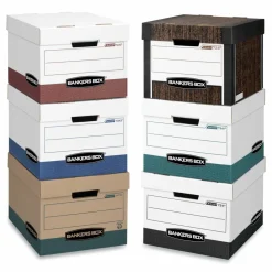 Bankers Box Stor/File Medium-Duty Storage Boxes With Lift-Off Lids, Letter/Legal Size, 10
