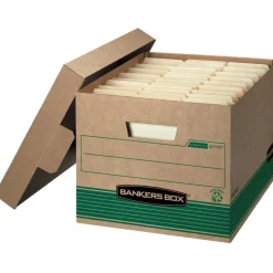 Bankers Box Stor/File Medium-Duty Storage Boxes With Lift-Off Lids, Letter/Legal Size, 10