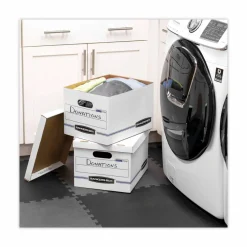 Bankers Box STOR/FILE Storage Box, Letter/Legal Files, 12.5" x 16.25" x 10.5", White, 6/Pack