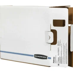 Bankers Box X-Ray Storage Boxes, 15 3/4" x 5 1/4" x 19 3/4", White/Blue, Case Of 6