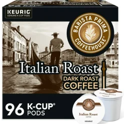 Barista Prima Coffeehouse Italian Roast Keurig Single Serve K-Cup Pods, Dark Roast, 24 Pods Per Pack, Case Of 4 Packs