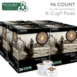 Barista Prima Coffeehouse Italian Roast Keurig Single Serve K-Cup Pods, Dark Roast, 24 Pods Per Pack, Case Of 4 Packs