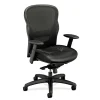 basyx by HON VL701 Ergonomic Bonded Leather/Mesh High-Back Chair, Black