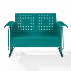 Bates Outdoor Metal Loveseat Glider