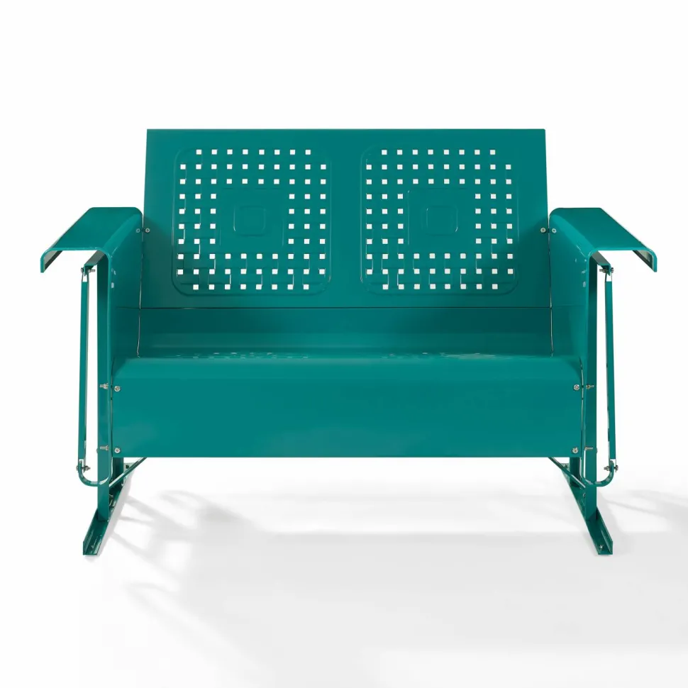 Bates Outdoor Metal Loveseat Glider