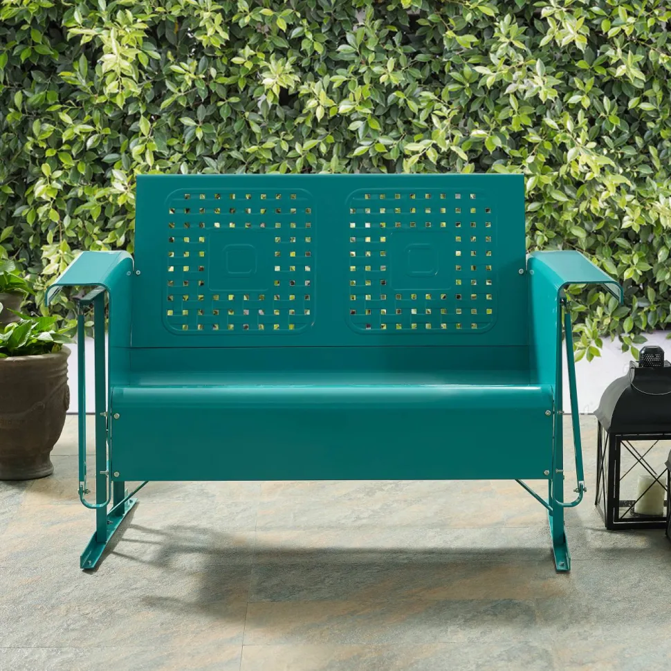 Bates Outdoor Metal Loveseat Glider