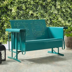 Bates Outdoor Metal Loveseat Glider