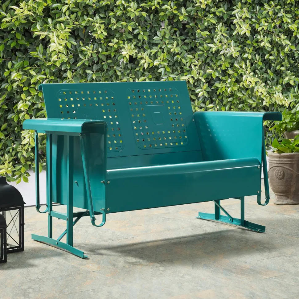 Bates Outdoor Metal Loveseat Glider